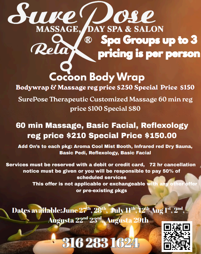 SurePose Massage and Day Spa Party Package