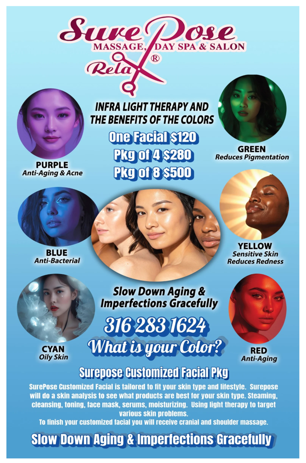 Facial specials and packages at SurePose Massage and Day Spa